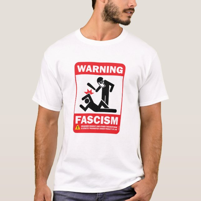 ¡Advertencia! Camiseta de Facism (Anverso)