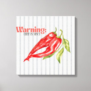 Advertencia Chef es Pimiento Rojo Picante Arte de 