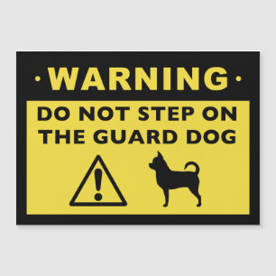 Advertencia chistosa del perro guardián de la