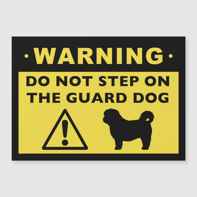 Advertencia chistosa del perro guardián de Shih (Anverso)