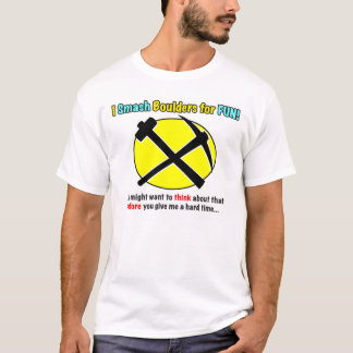 ¡Advertencia de Rockhound! Camisetas para hombre