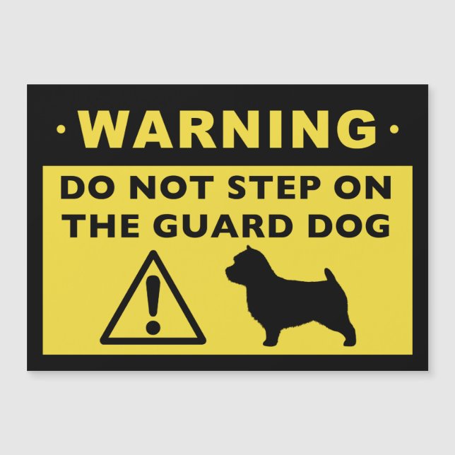 Advertencia divertida del perro guardián de (Anverso)