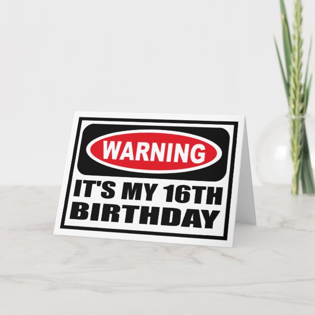 Advertencia: ES MI Tarjeta De Saludo 16º CUMPLEAÑO (Anverso)