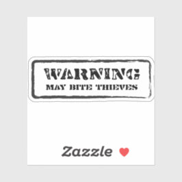 Advertencia: May Bite Thieves Pegatina