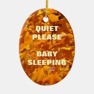 ADVERTENCIA POR FAVOR BEBÉ DUERME adornos colgante