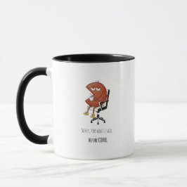Advertencia previa al café Taza divertida para esc