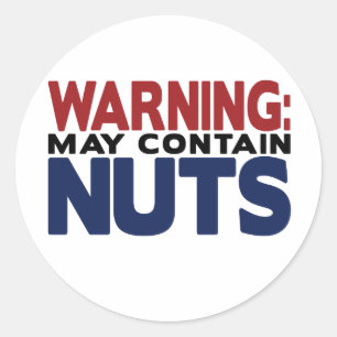 ADVERTENCIA: PUEDE CONTENER NUTS Pegatina