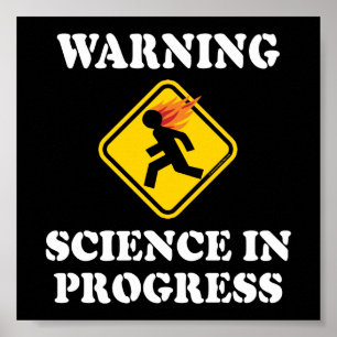 Advertencia Señal de Ciencia en Progreso - Científ