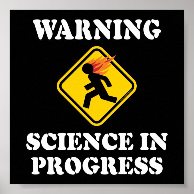 Advertencia Señal de Ciencia en Progreso - Científ (Frente)