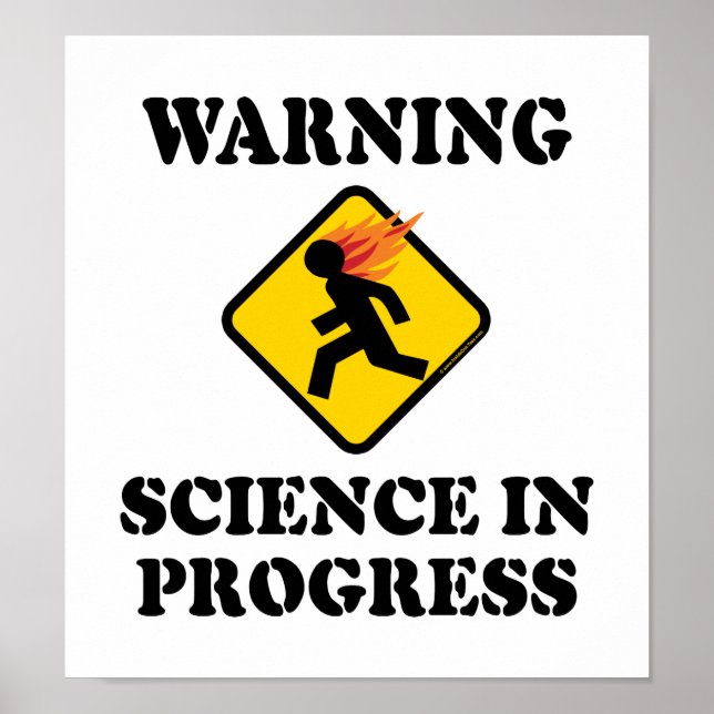Advertencia Señal de Ciencia en Progreso - Científ (Frente)