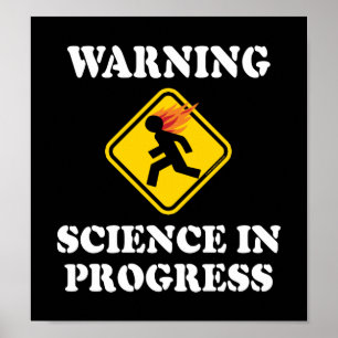 Advertencia Señal de Ciencia en Progreso - Científ