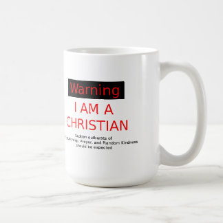Advertencia - taza cristiana del café con leche