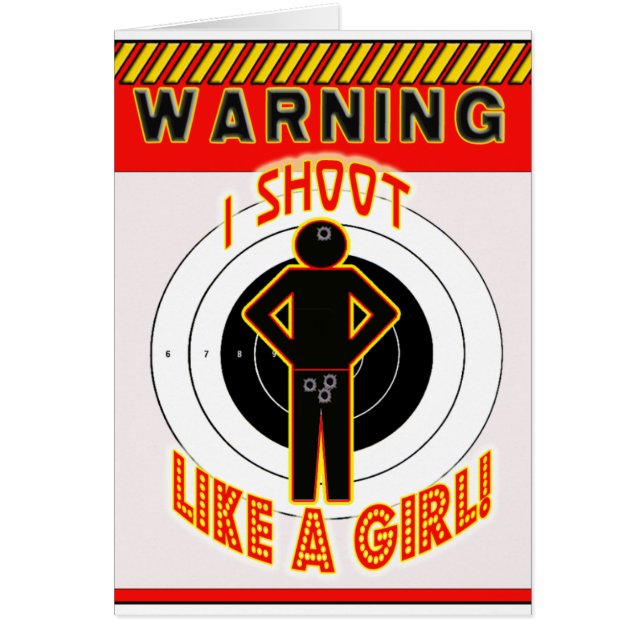 ¡ADVERTENCIA! ¡TIRO COMO UN CHICA! (Frente)