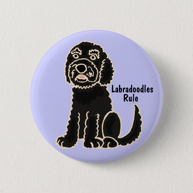 AE botón de la regla de Labradoodles (Anverso)