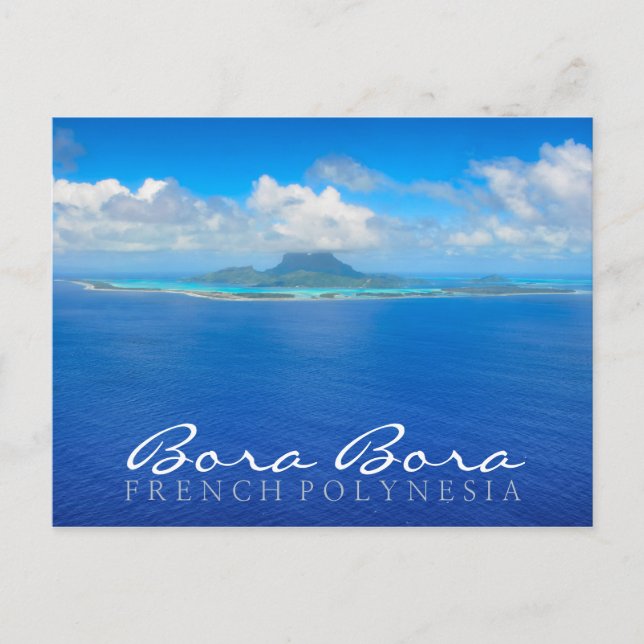 Aerial Bora Bora, postal de la Polinesia Francesa (Anverso)