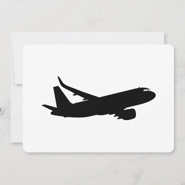 Aeronave Jet Liner Black Silhouette a personalizar (Anverso)