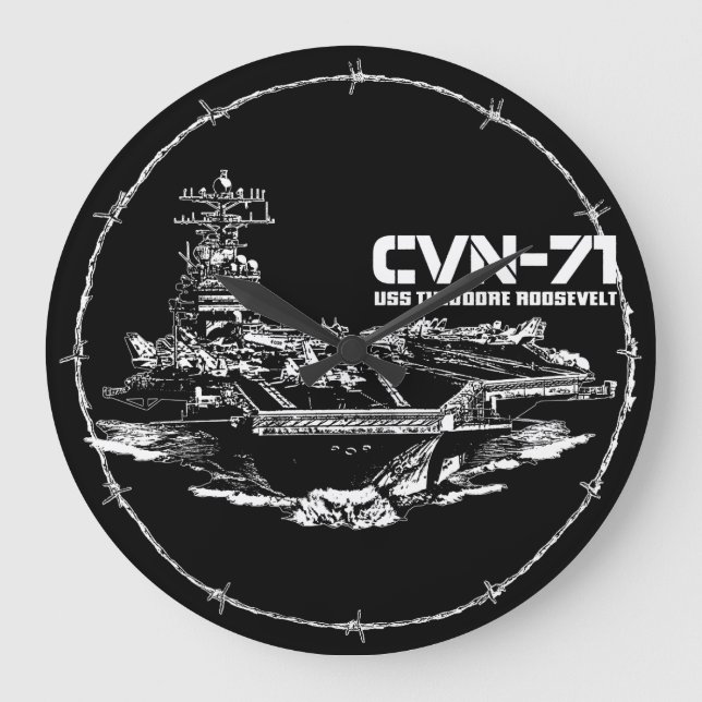 Aeronave Theodore Roosevelt Aif reloj de pared (Anverso)