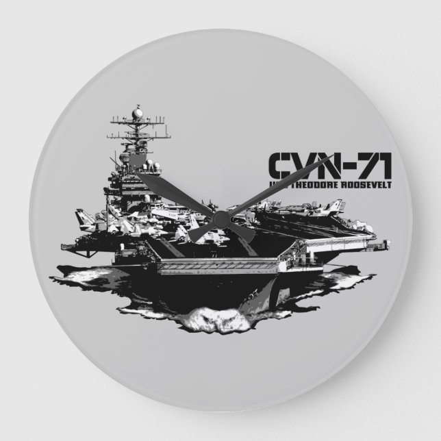 Aeronave Theodore Roosevelt Aif reloj de pared (Anverso)