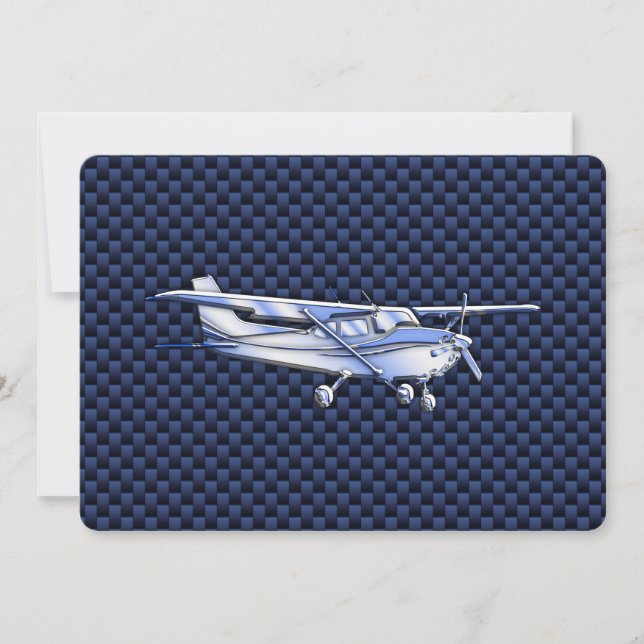 Aeronaves Clásica Cromada Cessna Flying Carbon Fib (Anverso)