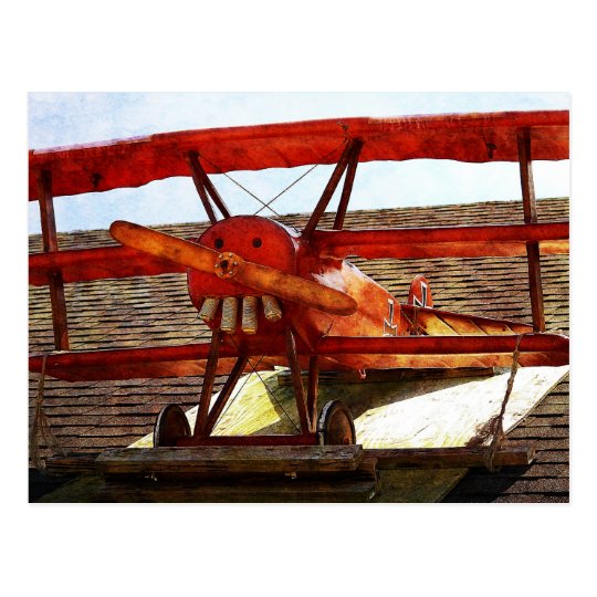 Aeroplano del vintage de Shirley Taylor Postal