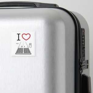 Aeropuerto de Santa Mónica Runway 21 imán cuadrado