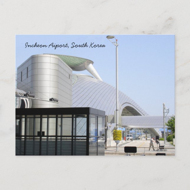 Aeropuerto Incheon, postal de Corea del Sur (Anverso)