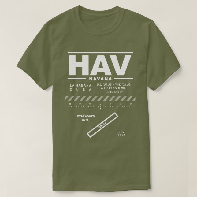 Aeropuerto Internacional José Martí con camiseta (Diseño del anverso)
