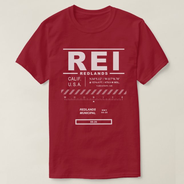 Aeropuerto Municipal de Redlands camiseta REI (Diseño del anverso)