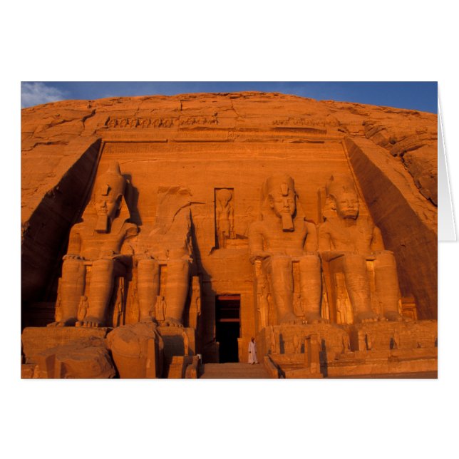 AF, Egipto, Abu Simbel. Fachada al atardecer, Gran (Anverso (Horizontal))