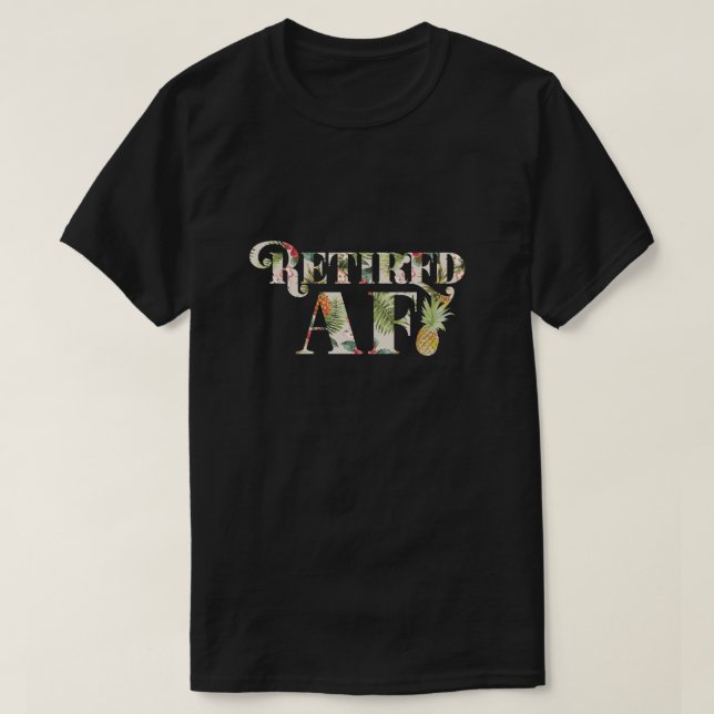 AF retirado | Camisa de Jubilación Tropical (Diseño del anverso)