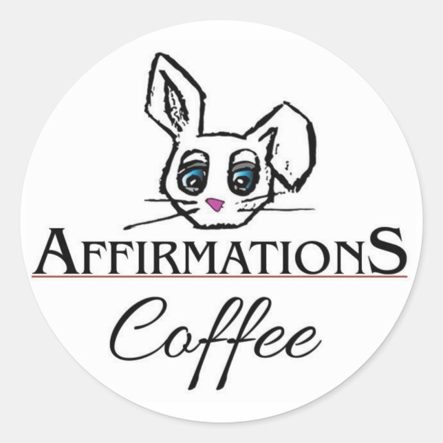 Affirmations Bunny Pegatinas (Anverso)