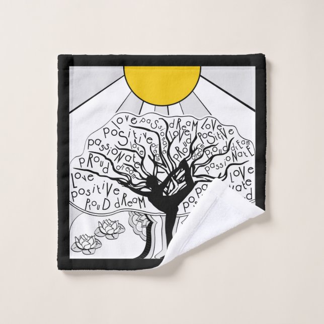 Affirmations Yoga Tree Towel (Toallita)