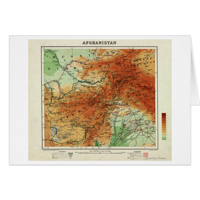 Afganistán: Mapa PanorámicoAfganistán (Anverso (Horizontal))
