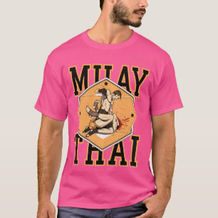 Afiche de época contra la camiseta de Muay Thai