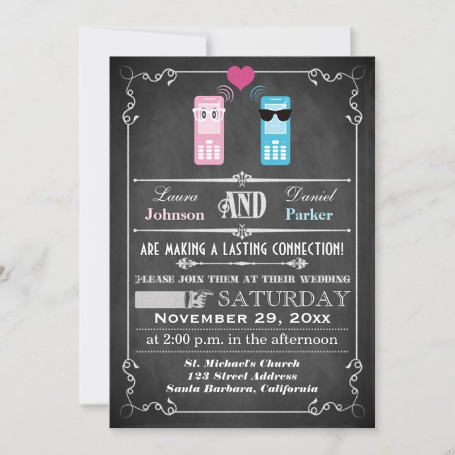 Afiche de época, invitación a matrimonio en forma  (Anverso)