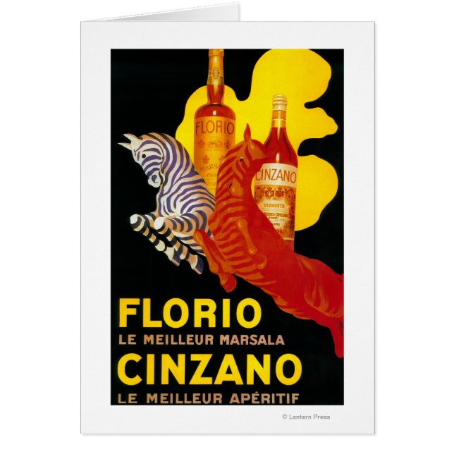 Afiche de la época de Florio Cinzano en Europa (Frente)