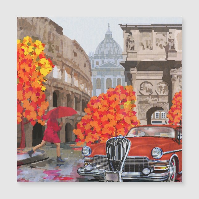 Afiche de la época de la lluvia en Roma (Anverso)