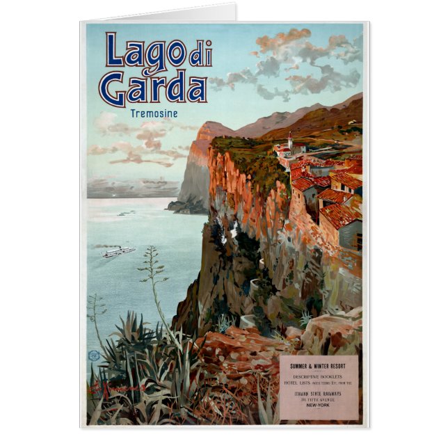 Afiche de la época del Lago de Garda (Frente)