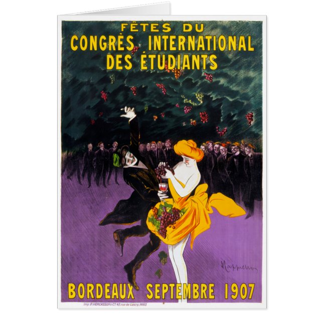 Afiche de la época francesa de 1907 restaurado (Frente)