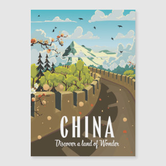 Afiche de la Gran Muralla de China para viajes