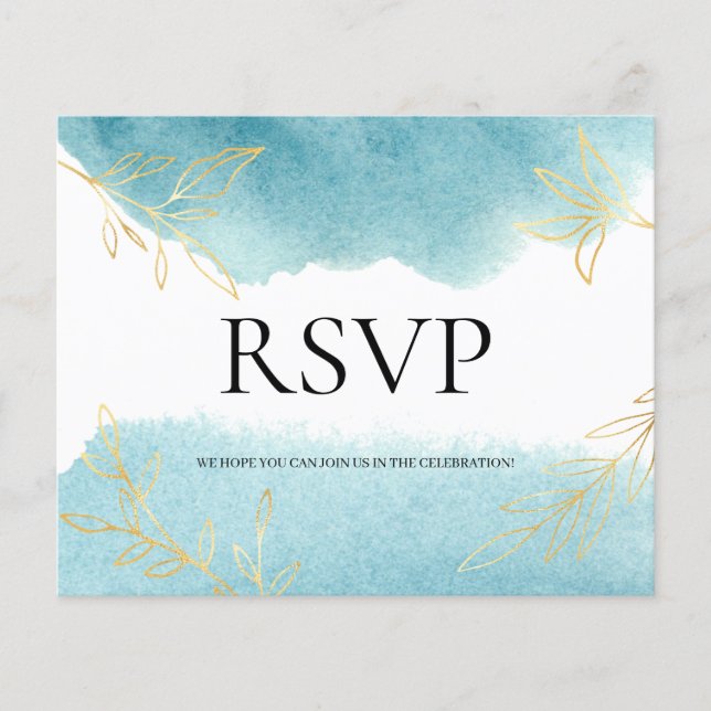 Afiche de tarjetas PRESUPUESTO/ RSVP. Flyer (Frente)