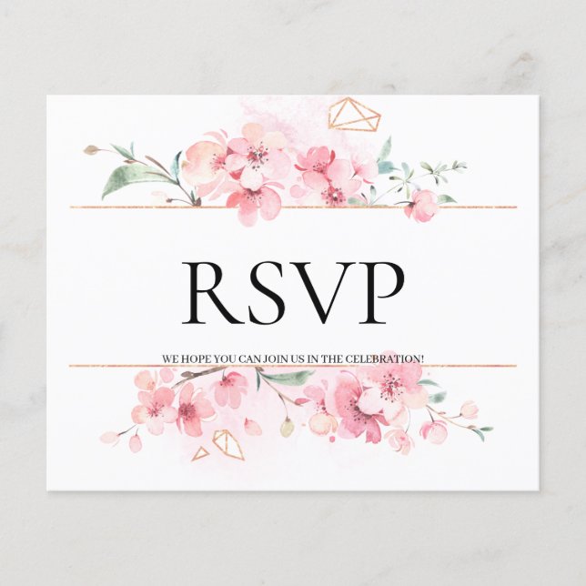 Afiche de tarjetas PRESUPUESTO/ RSVP. Flyer (Frente)