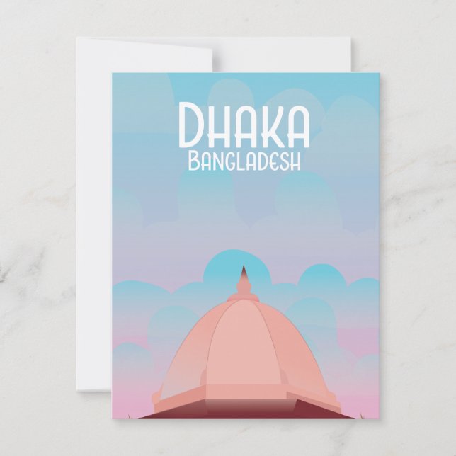 Afiche de viaje al estilo de la época de Banglades (Anverso)