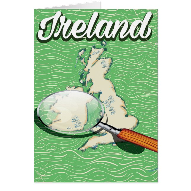 Afiche de viaje al estilo de la época de Irlanda (Frente)