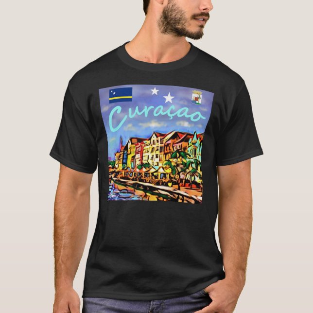 Afiche de viaje Curacao - camiseta clásica (Anverso)