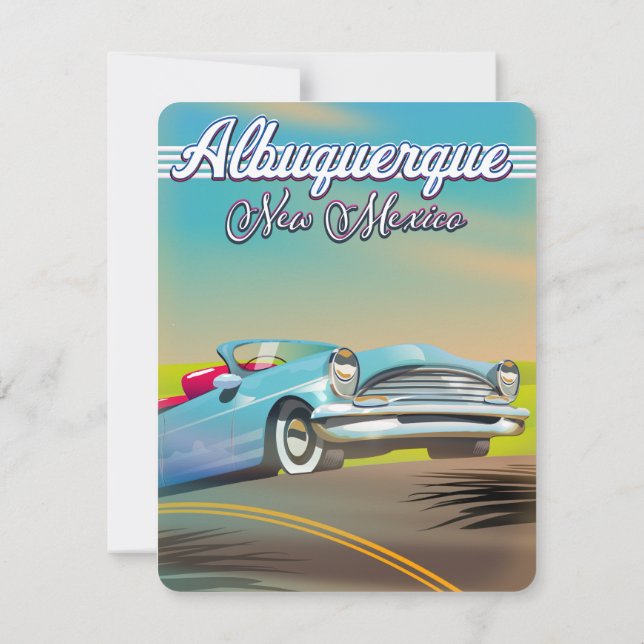 Afiche de viaje de Albuquerque Nuevo México. (Reverso)