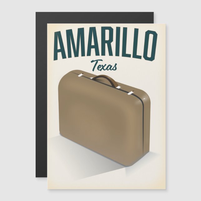Afiche de viaje de Amarillo texas (Anverso/Reverso)