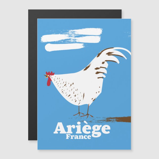 Afiche de viaje de Ariège France. (Anverso/Reverso)