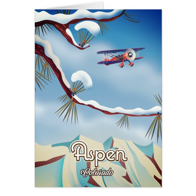 Afiche de viaje de Aspen Colorado (Frente)