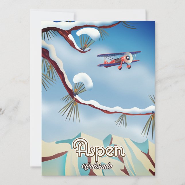 Afiche de viaje de Aspen Colorado (Anverso)